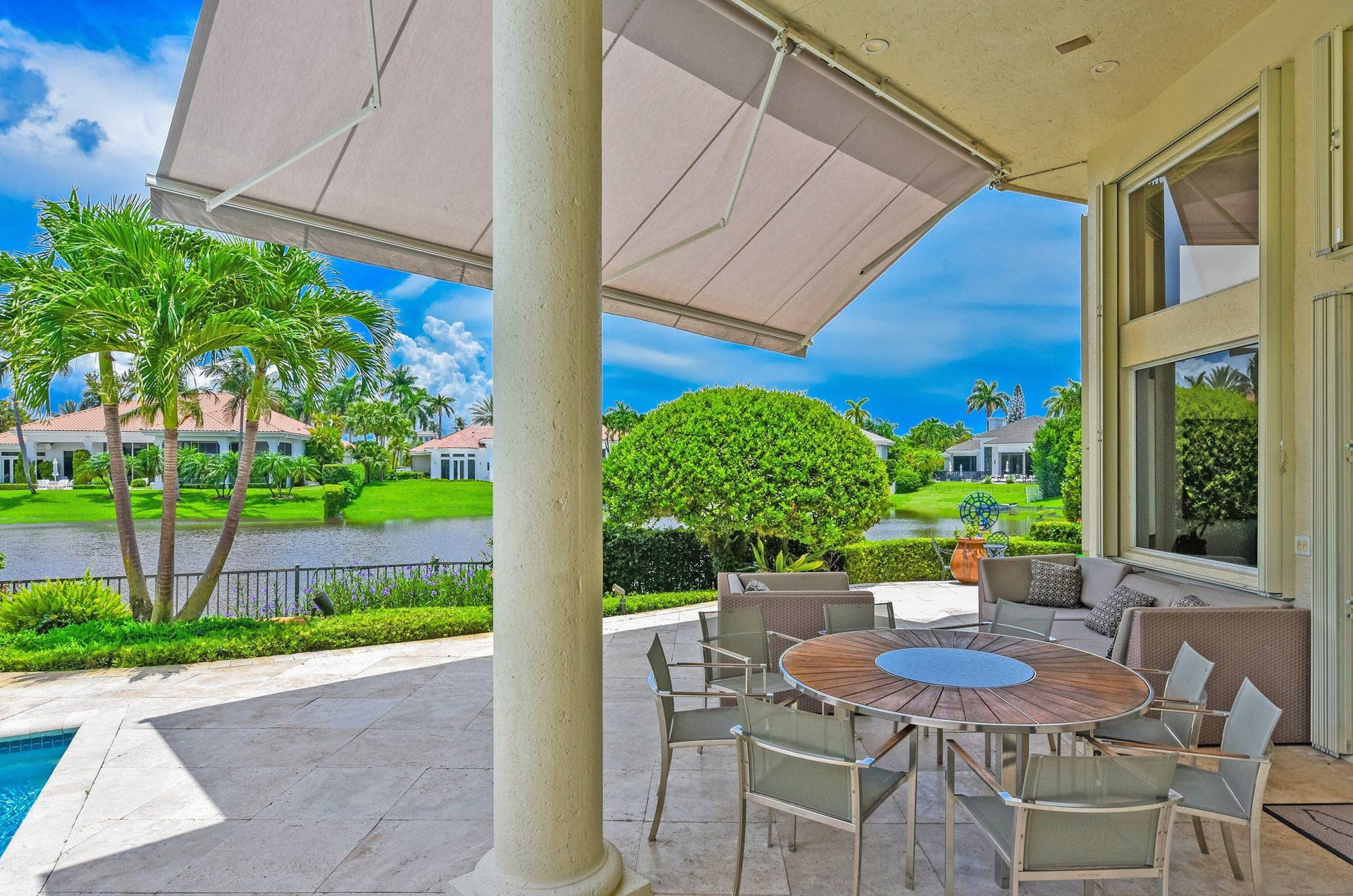 6949 Lake Estates Court, Boca Raton, FL 33496 covered loggia