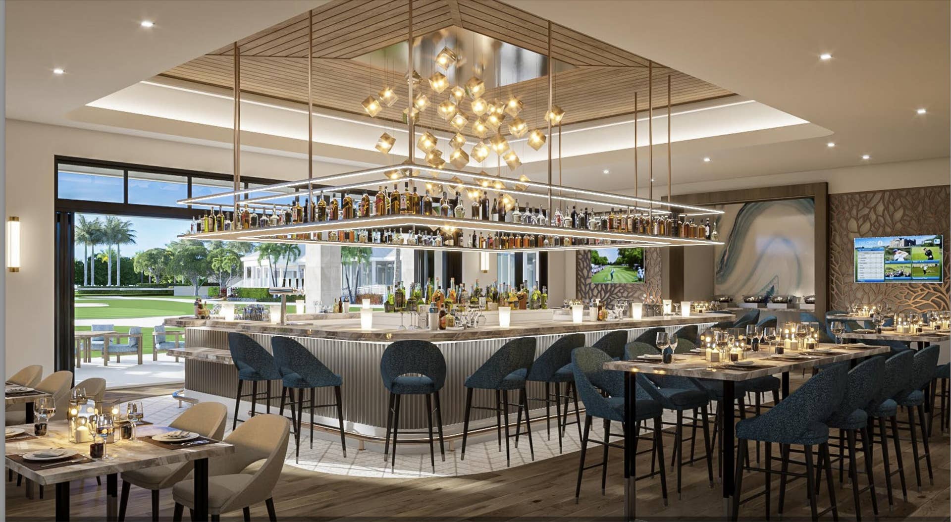 6949 Lake Estates Court, Boca Raton, FL 33496 St Andrews Lakeside gathering bar render