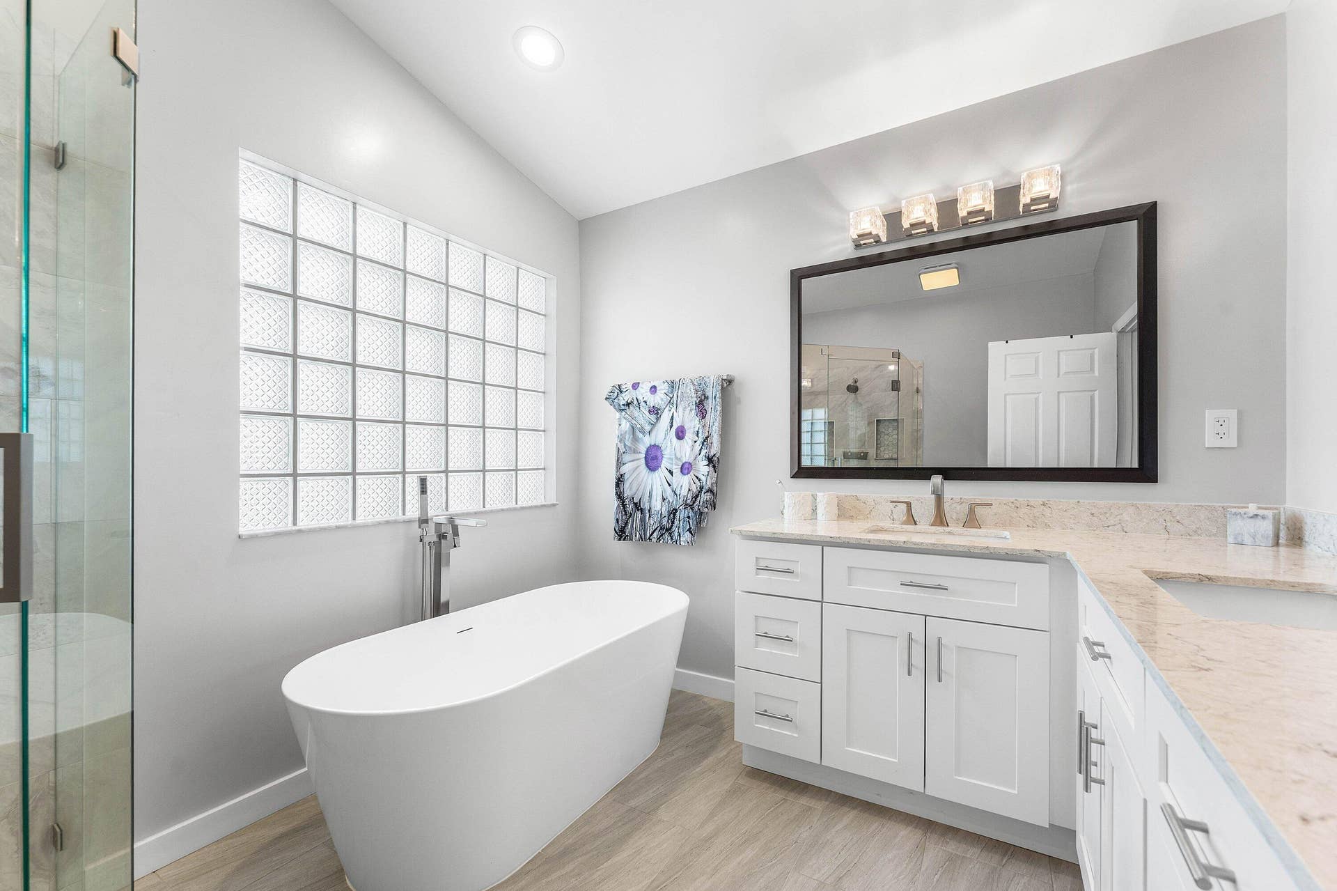 Primary bathroom is a worthy of any spa environment!