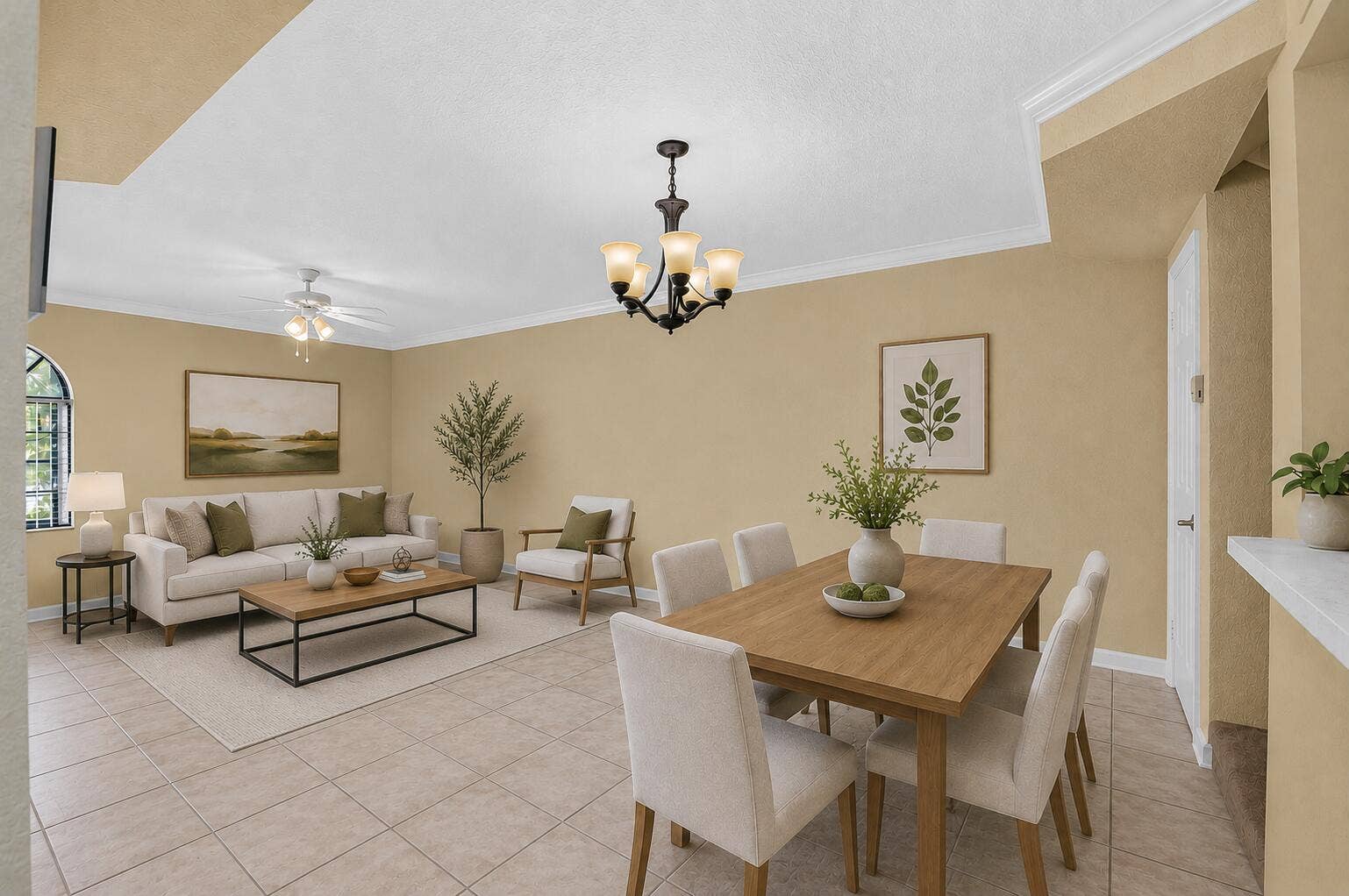 8230 Severn Drive, #A, Boca Raton, FL 33433 Virtually Staged Living Dining Area