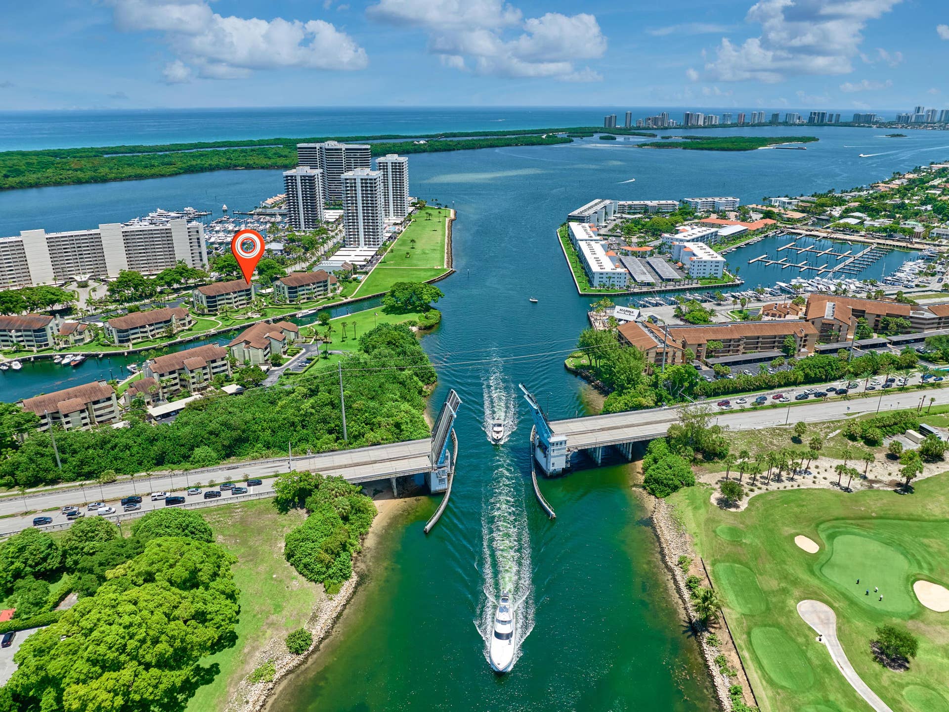 1117 Marine Way E, #K4l, North Palm Beach, FL 33408 Aerial to Ocean
