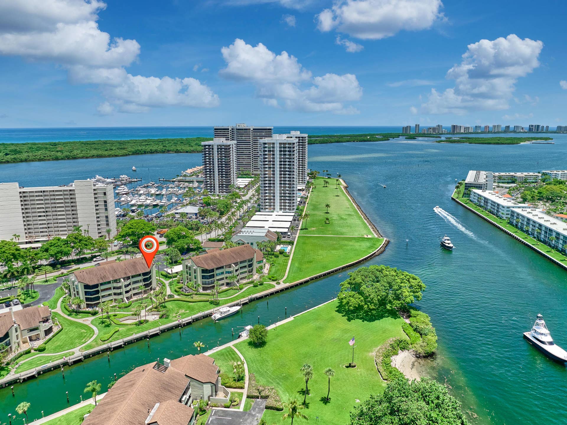 1117 Marine Way E, #K4l, North Palm Beach, FL 33408 Aerial to Ocean