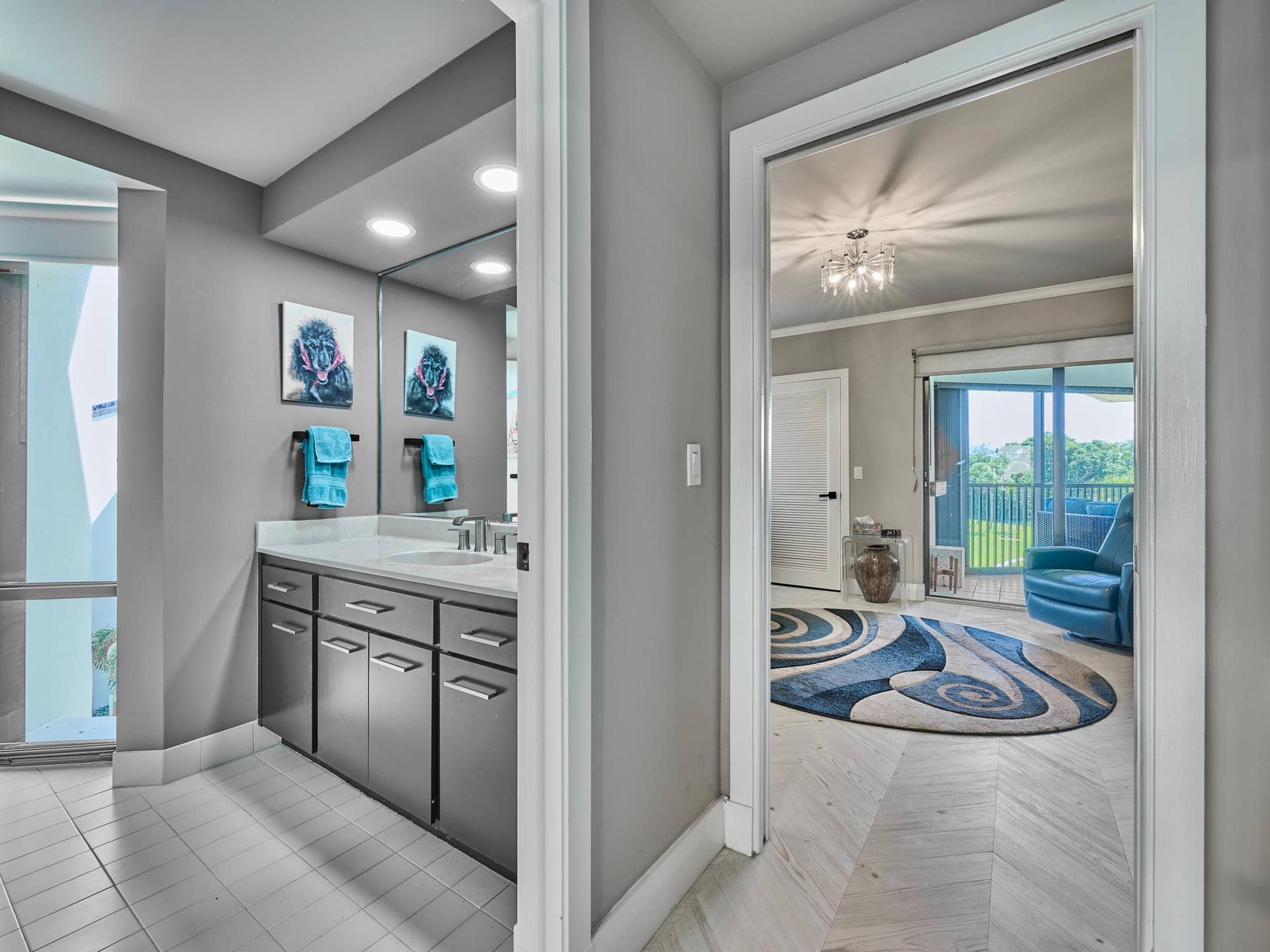 1117 Marine Way E, #K4l, North Palm Beach, FL 33408 Hallway to Third Bed-Fully Bath