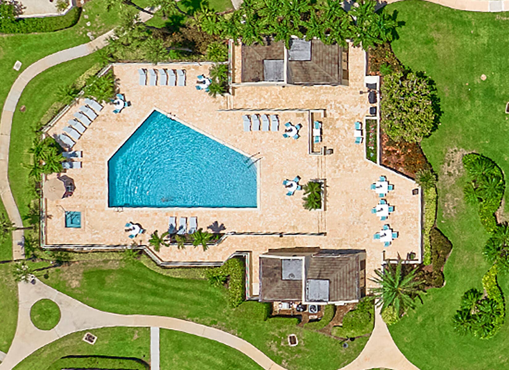 1117 Marine Way E, #K4l, North Palm Beach, FL 33408 Community Pool Aerial