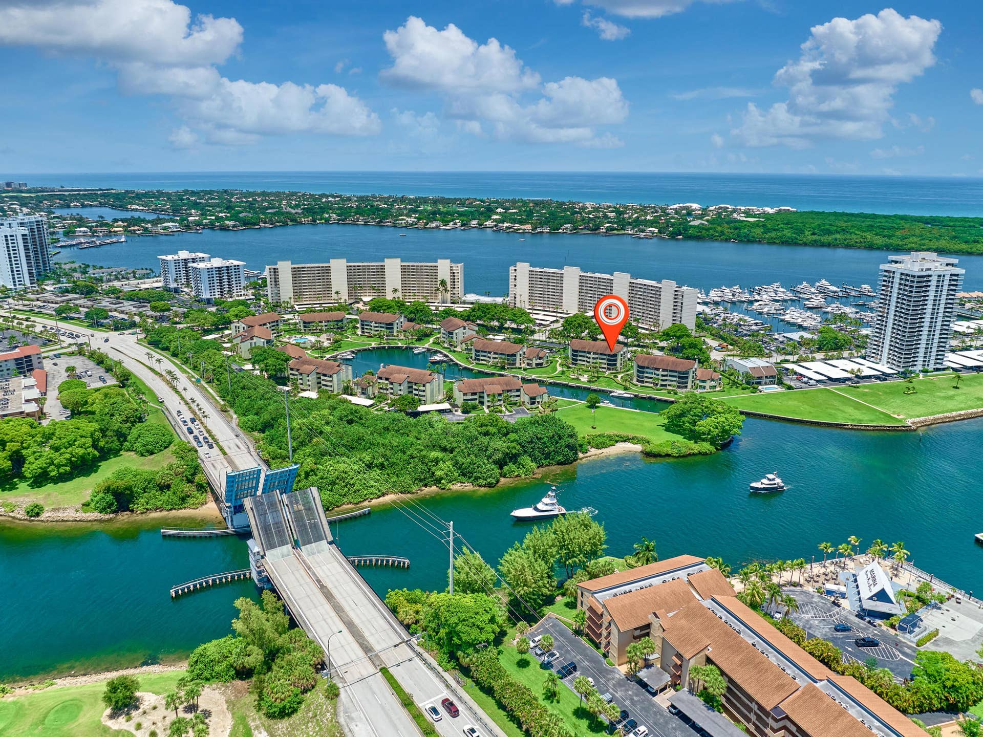 1117 Marine Way E, #K4l, North Palm Beach, FL 33408 Aerial to Ocean