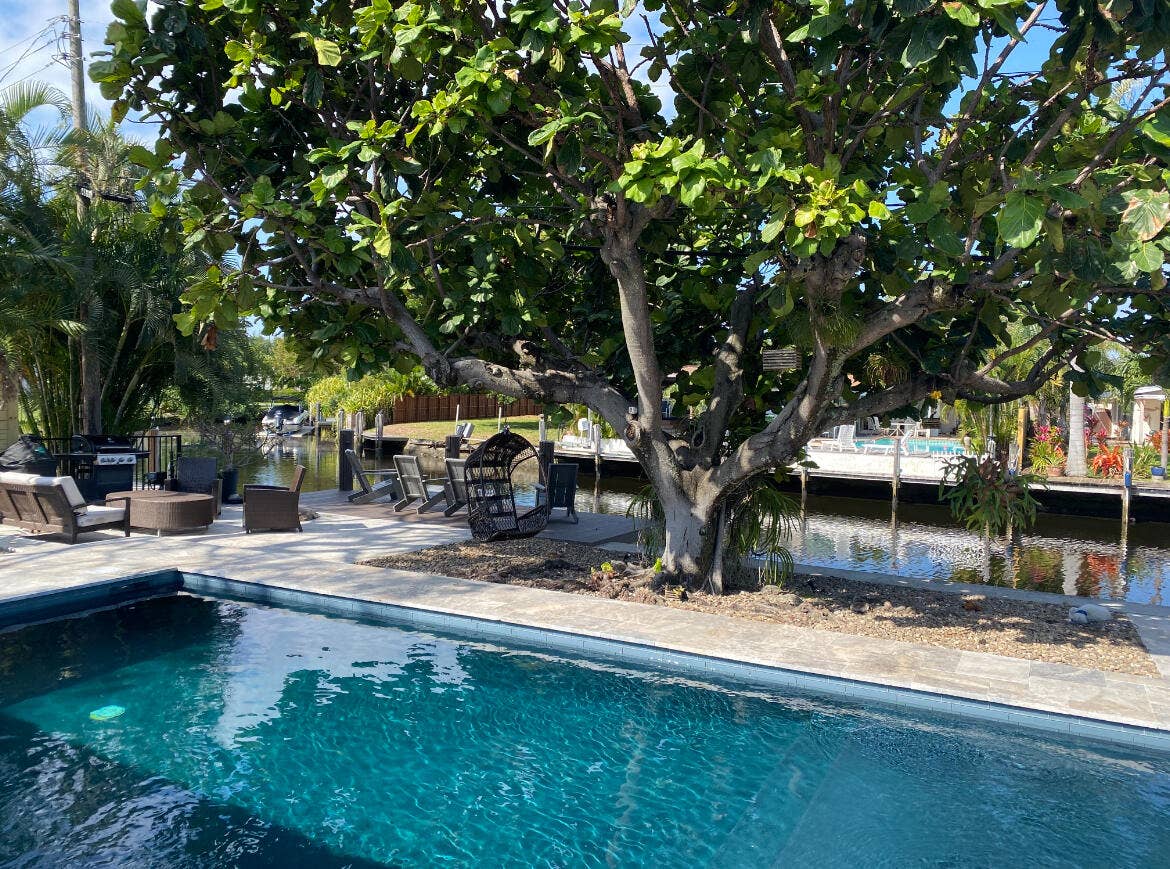 Heated pool; Middle River canal