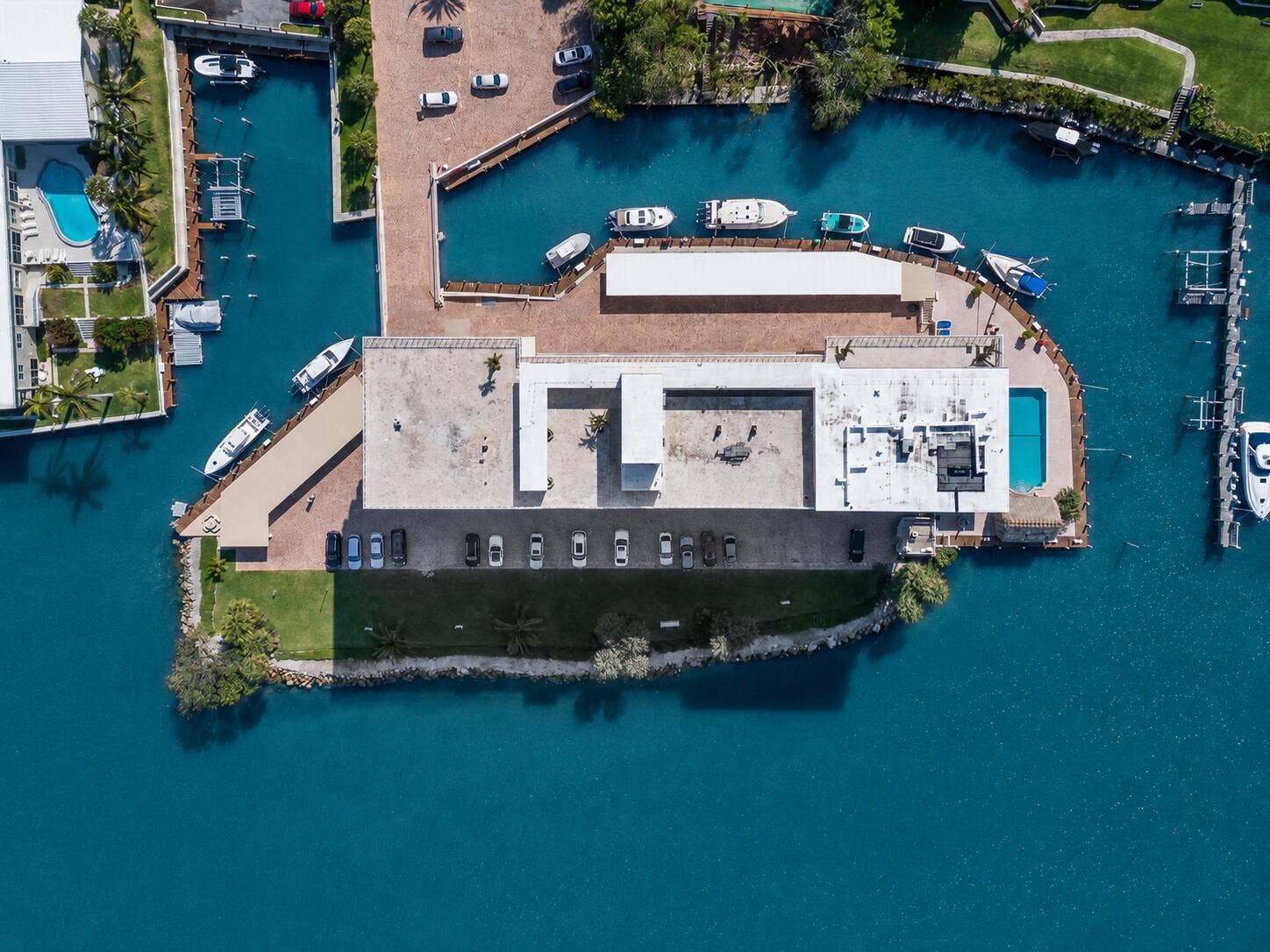 Building is on its own island!