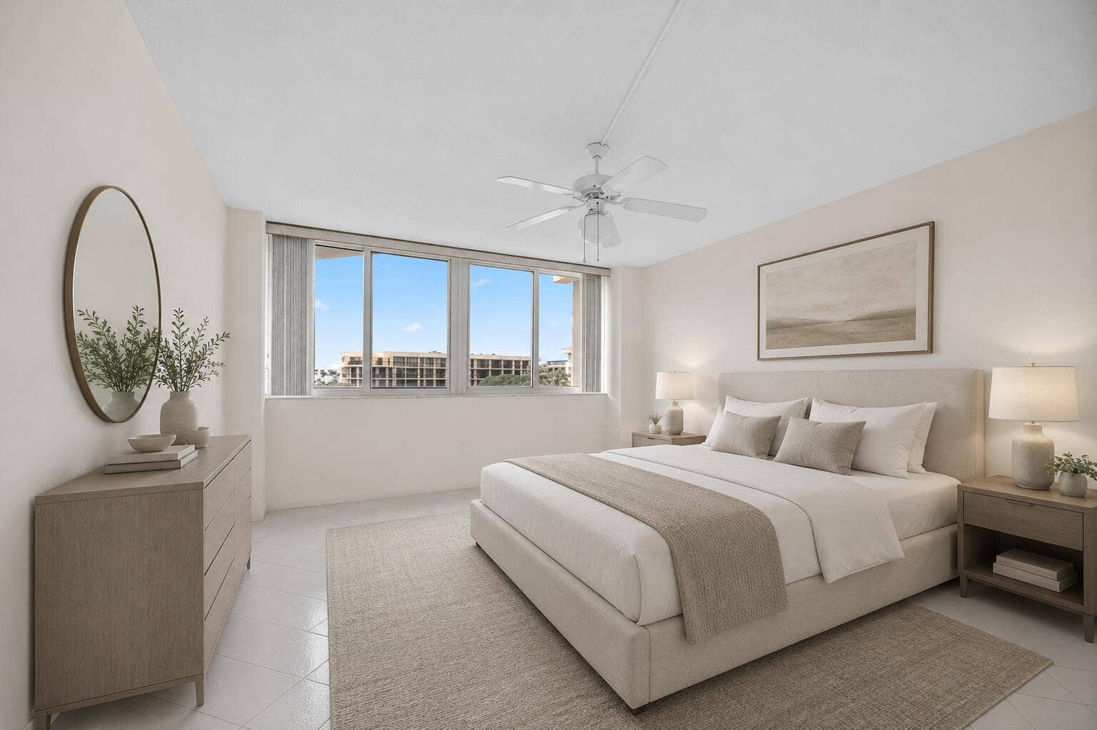 2773 S Ocean Boulevard, #416, Palm Beach, FL 33480 Virtually Staged Bedroom