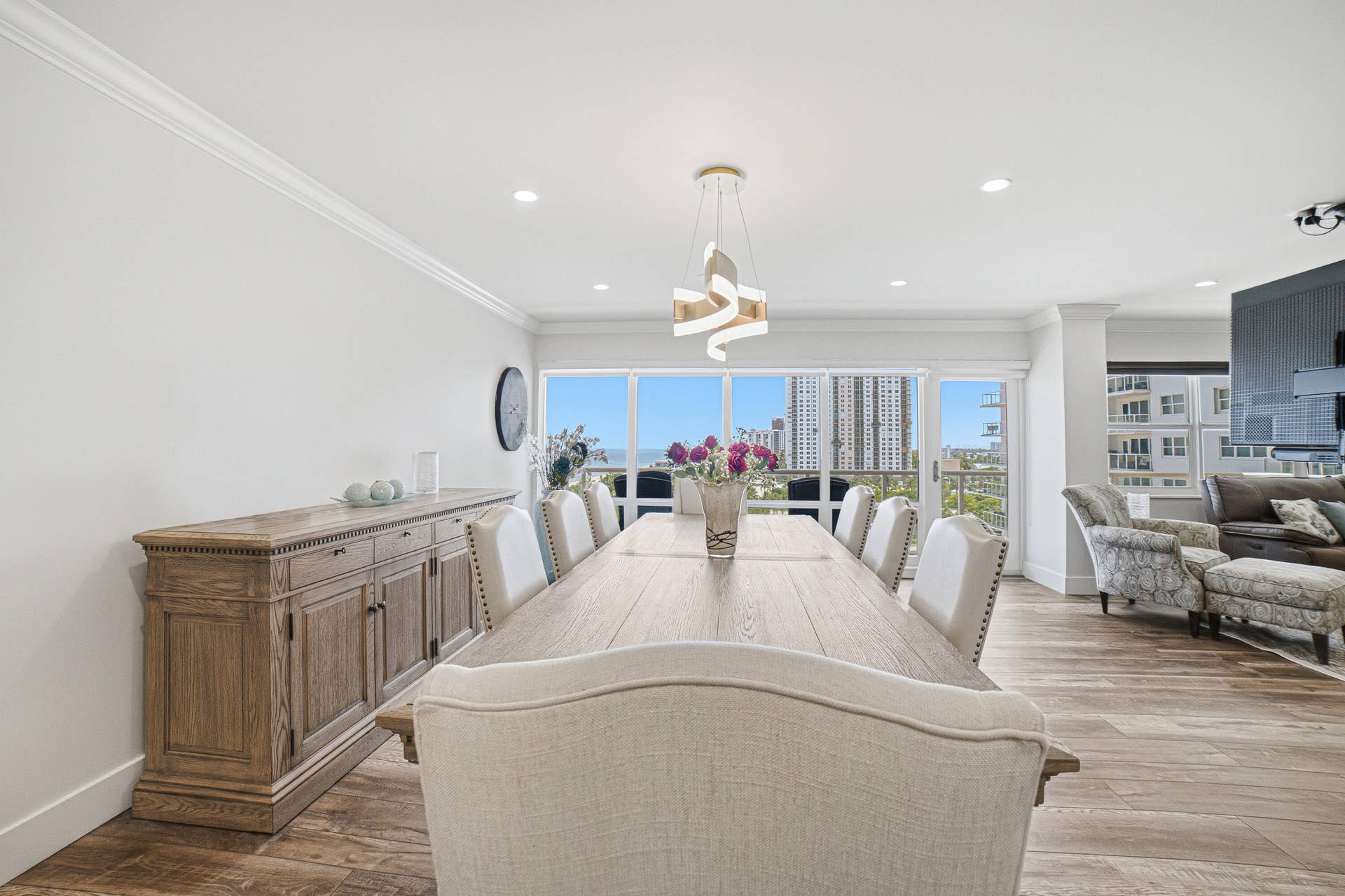 dining table seats ten comfortably
