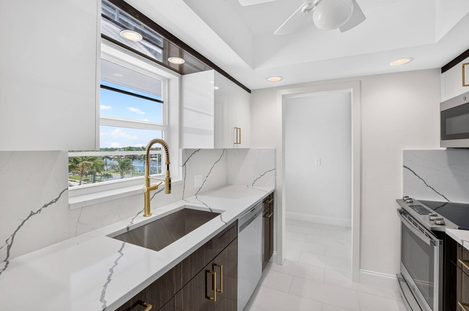 2701 S Ocean Boulevard, #47, Highland Beach, FL 33487 View the Intracoastal from the Kitchen.