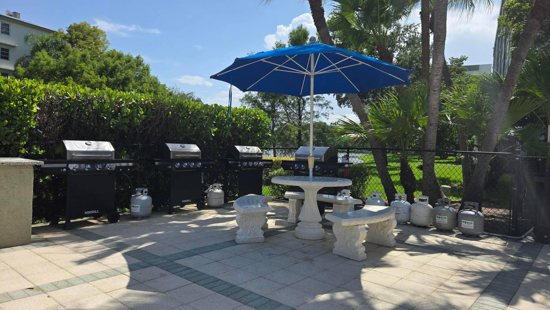 2334 S Cypress Bend Drive, #602, Pompano Beach, FL 33069 BBQ Area By Pool