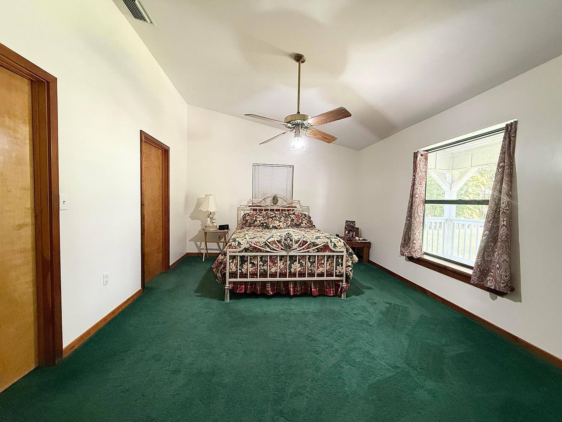 This primary is oversized with a walk in closet and has a recently remodeled bathroom