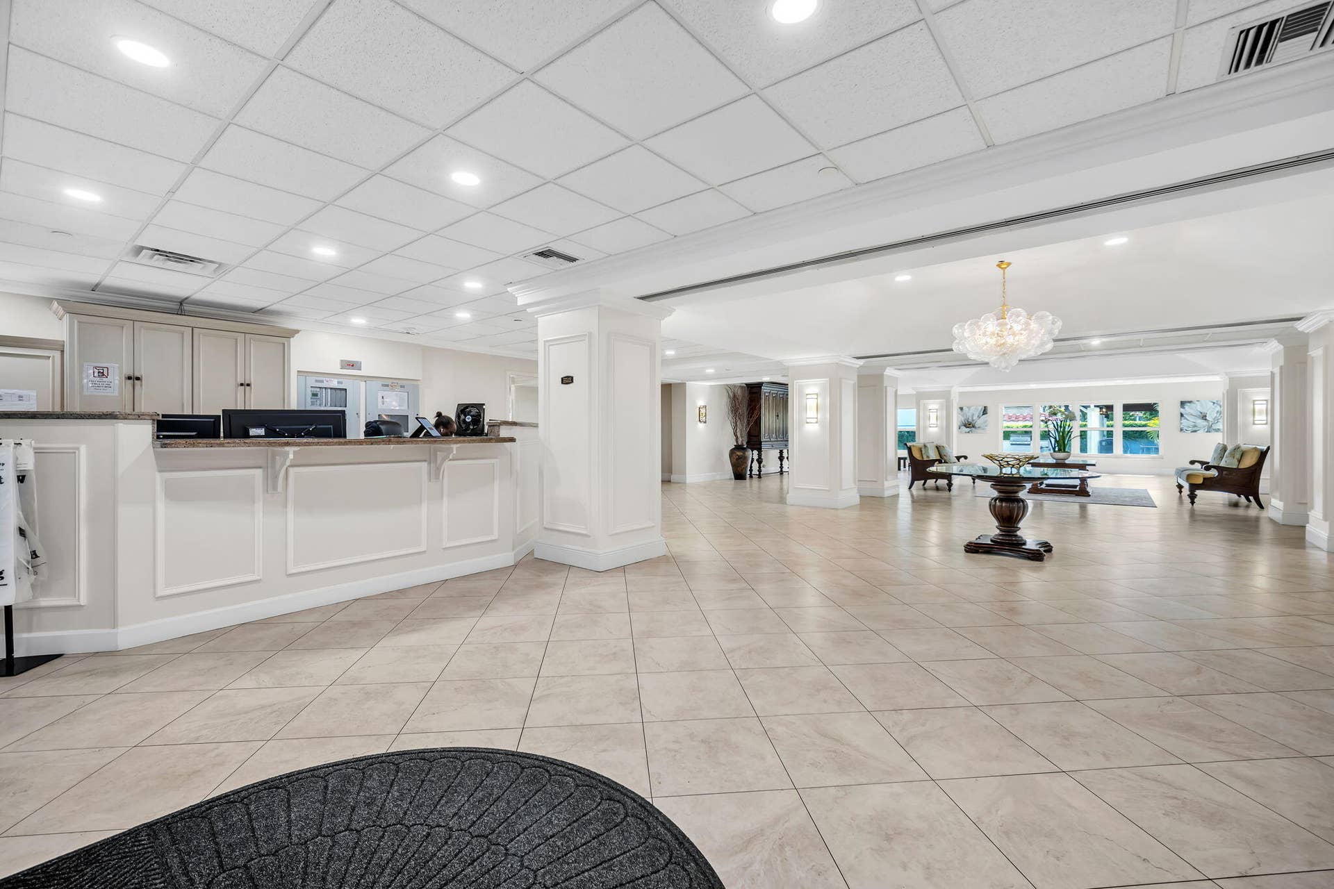 3200 Port Royale Drive N, #902, Fort Lauderdale, FL 33308 Concierge desk and main lobby