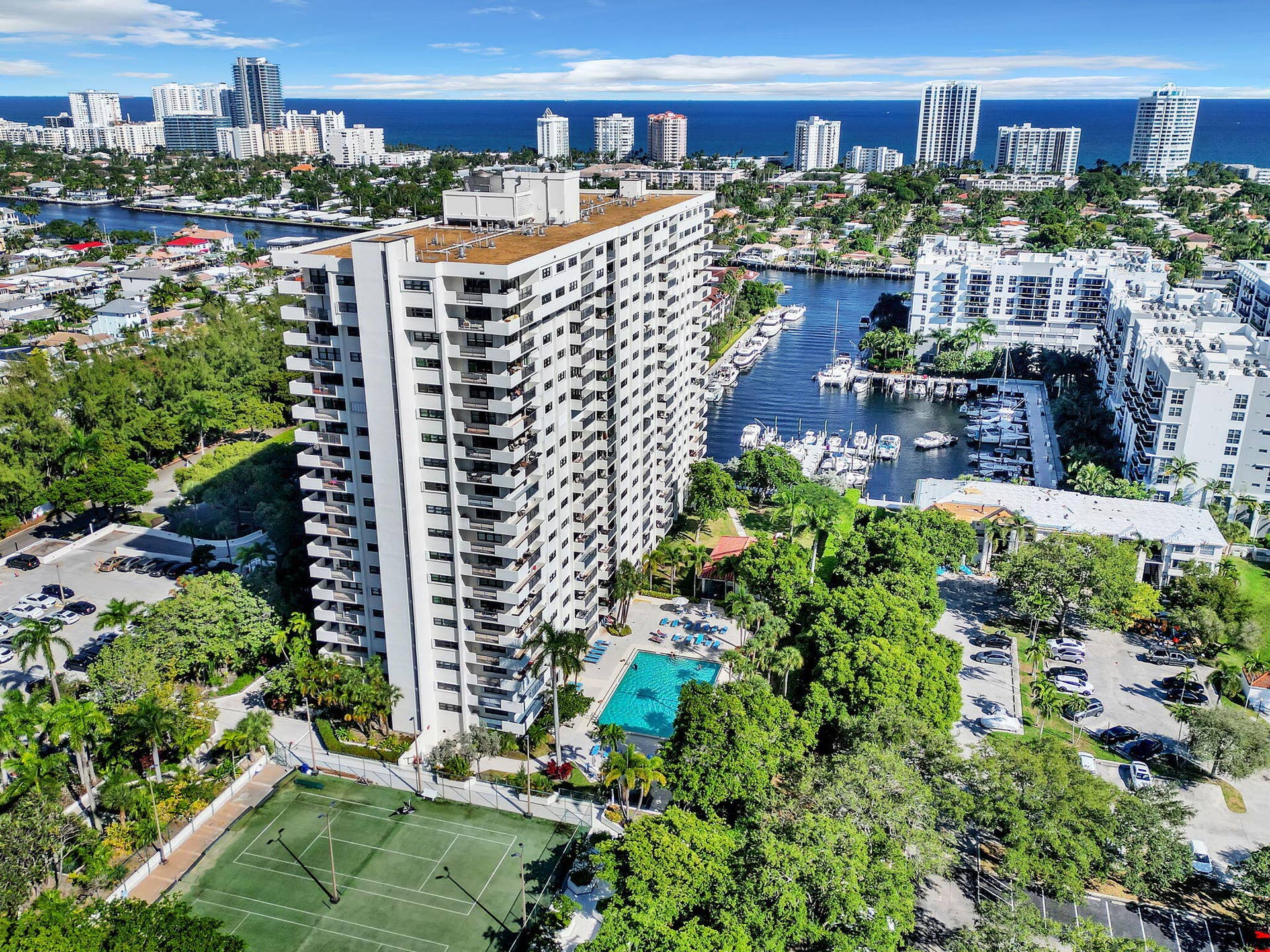 3200 Port Royale Drive N, #902, Fort Lauderdale, FL 33308 Tennis Court on the west side of the building