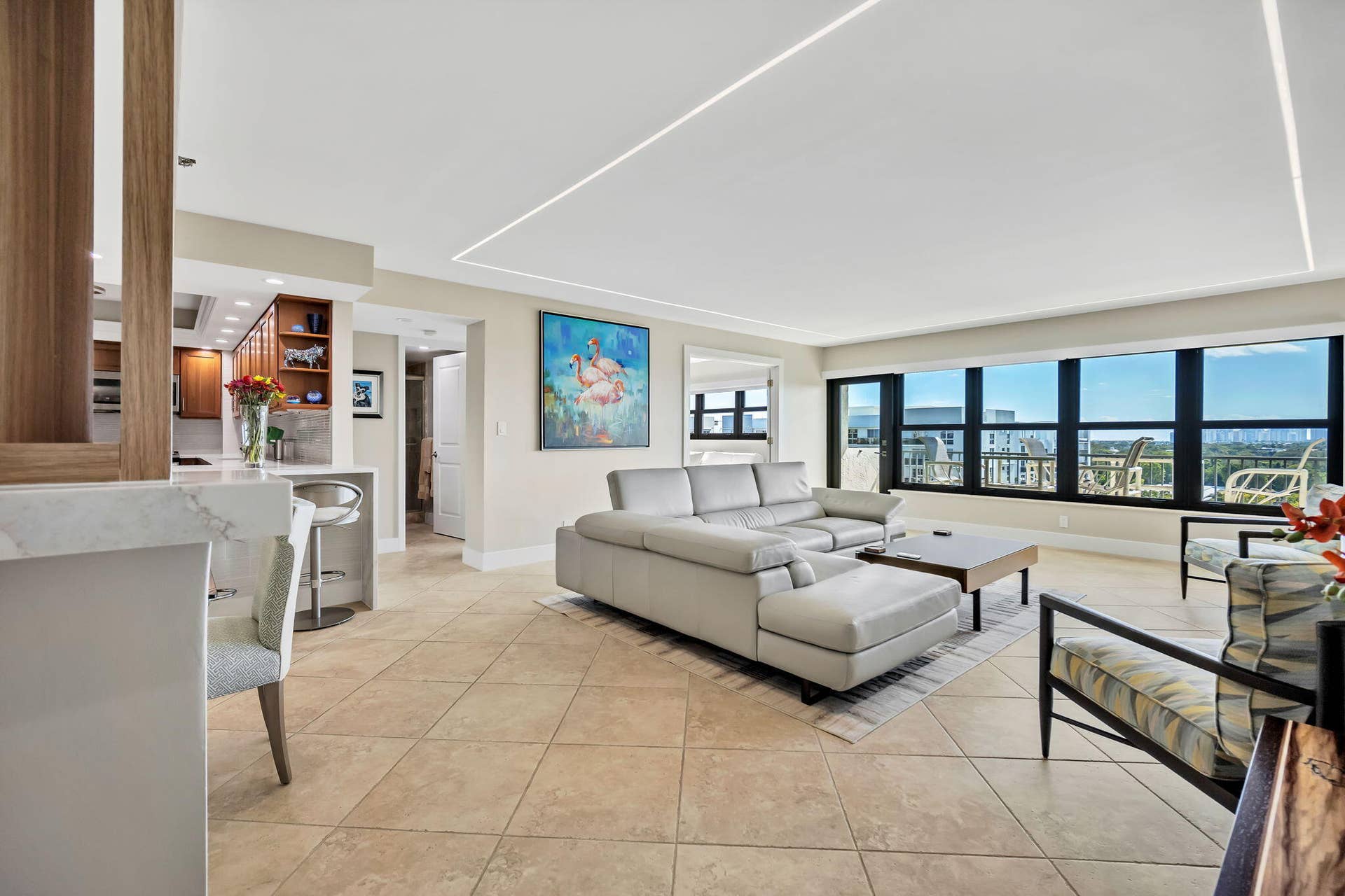 3200 Port Royale Drive N, #902, Fort Lauderdale, FL 33308 View of living room
