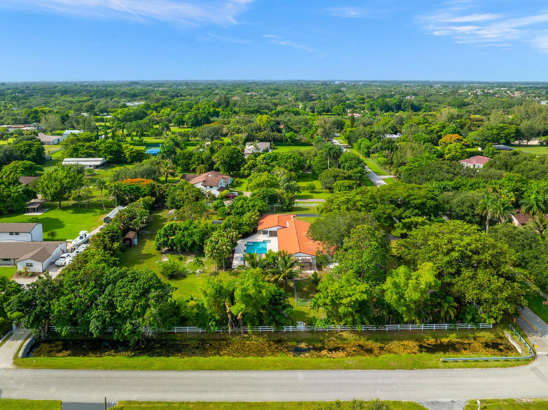 4950 Thoroughbred Lane, Southwest Ranches, FL 33330 Ariel View