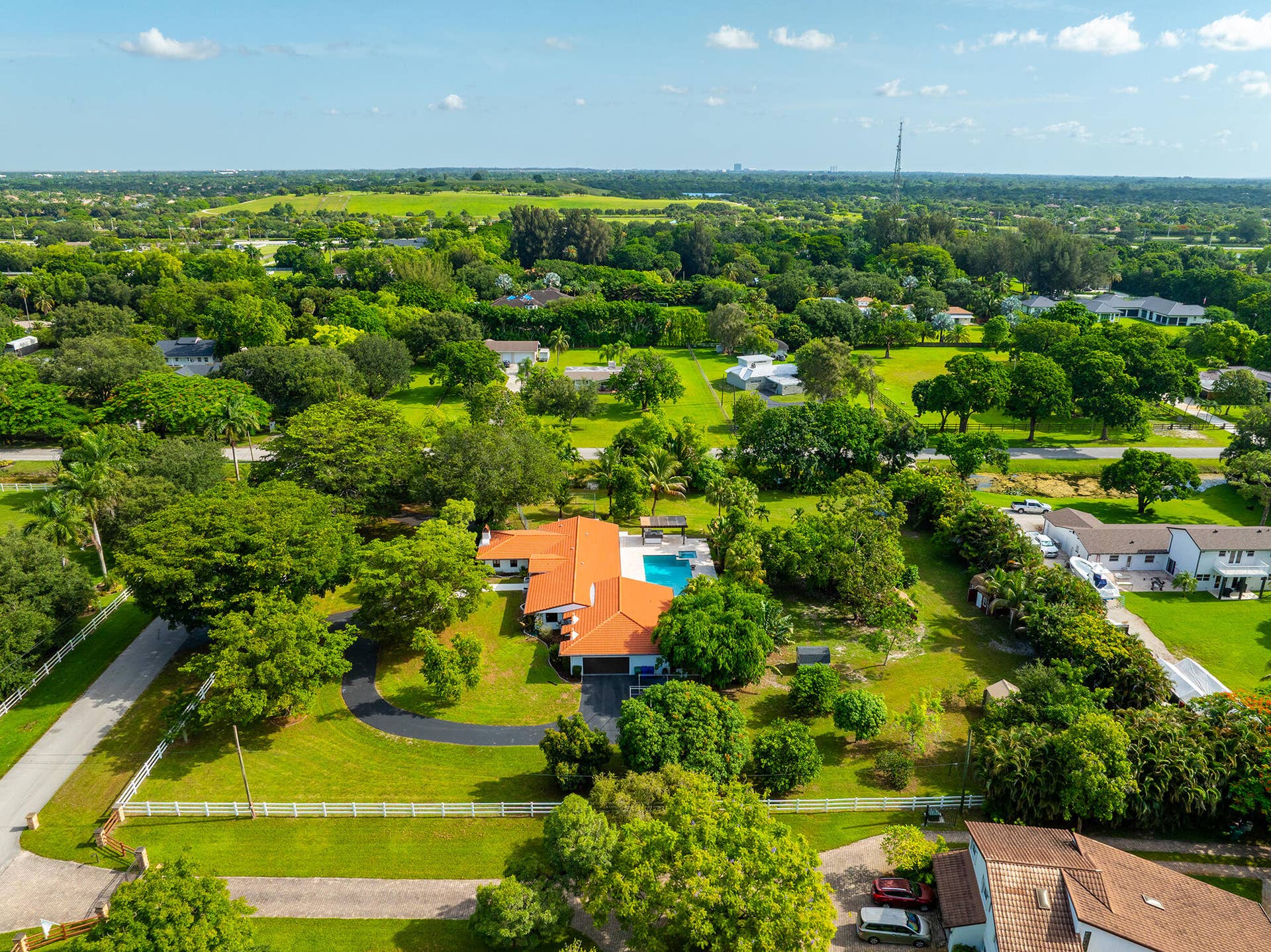 4950 Thoroughbred Lane, Southwest Ranches, FL 33330 Ariel View
