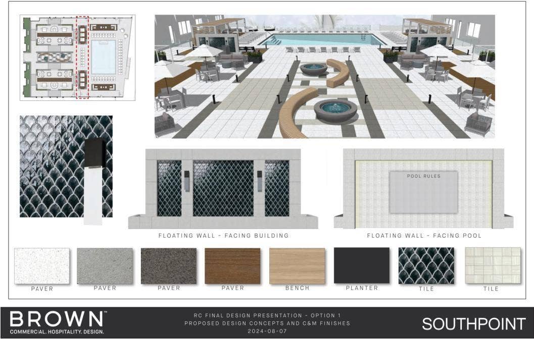3400 Galt Ocean Drive, #1704S, Fort Lauderdale, FL 33308 Materials/Colors for pool area redesign.