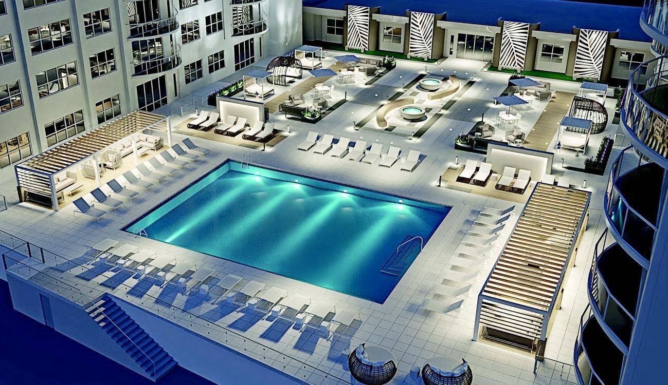 3400 Galt Ocean Drive, #1704S, Fort Lauderdale, FL 33308 Pool rendering and in progress.