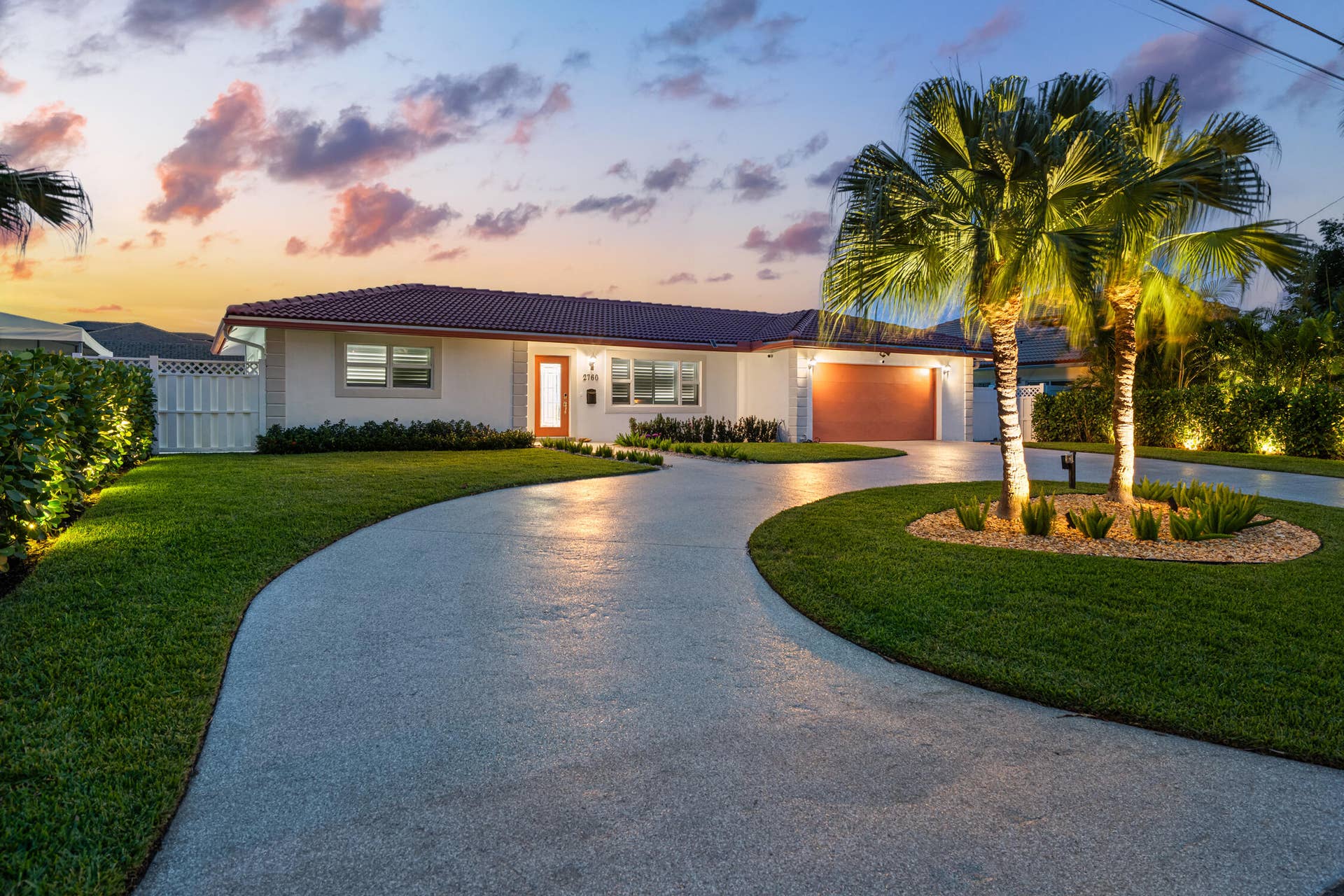 2760 NE 7TH Street, Pompano Beach, Pompano Beach, FL 33062 Front Exterior at Twilight