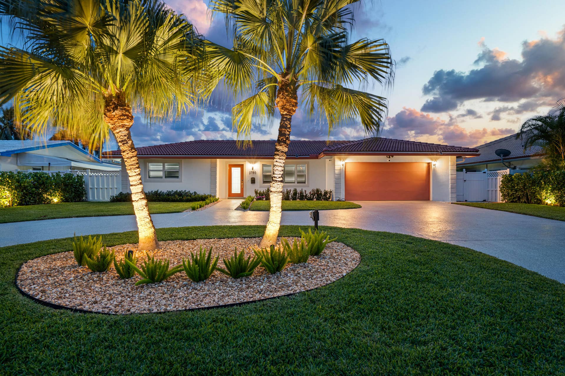2760 NE 7TH Street, Pompano Beach, Pompano Beach, FL 33062 Twilight Front Exterior