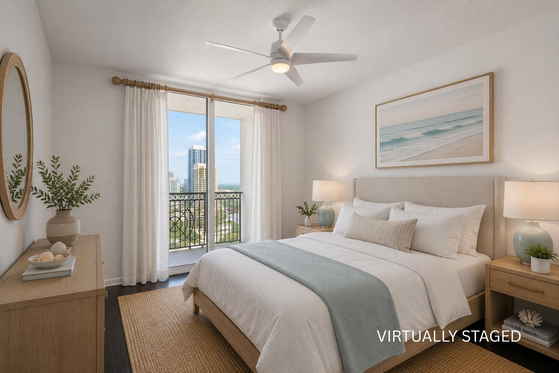 VIRTUALLY STAGED BEDROOM