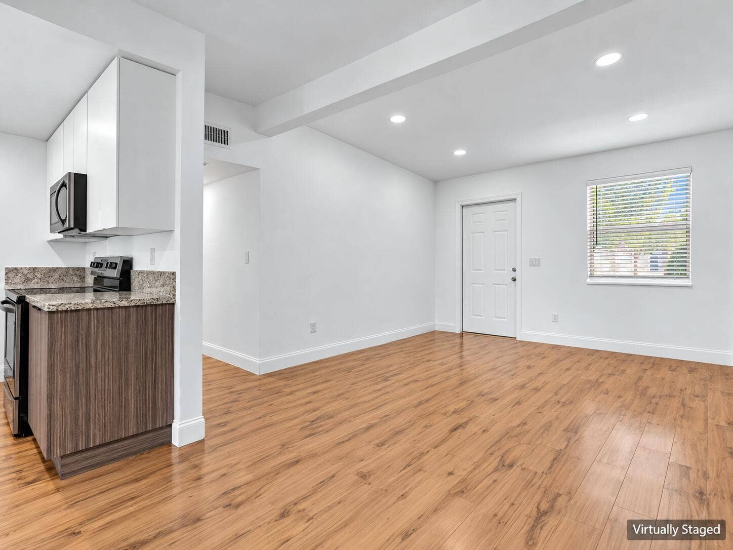 Virtually decluttered  furniture removed