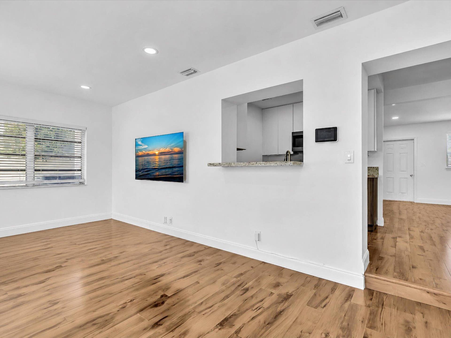 Virtually decluttered  furniture removed