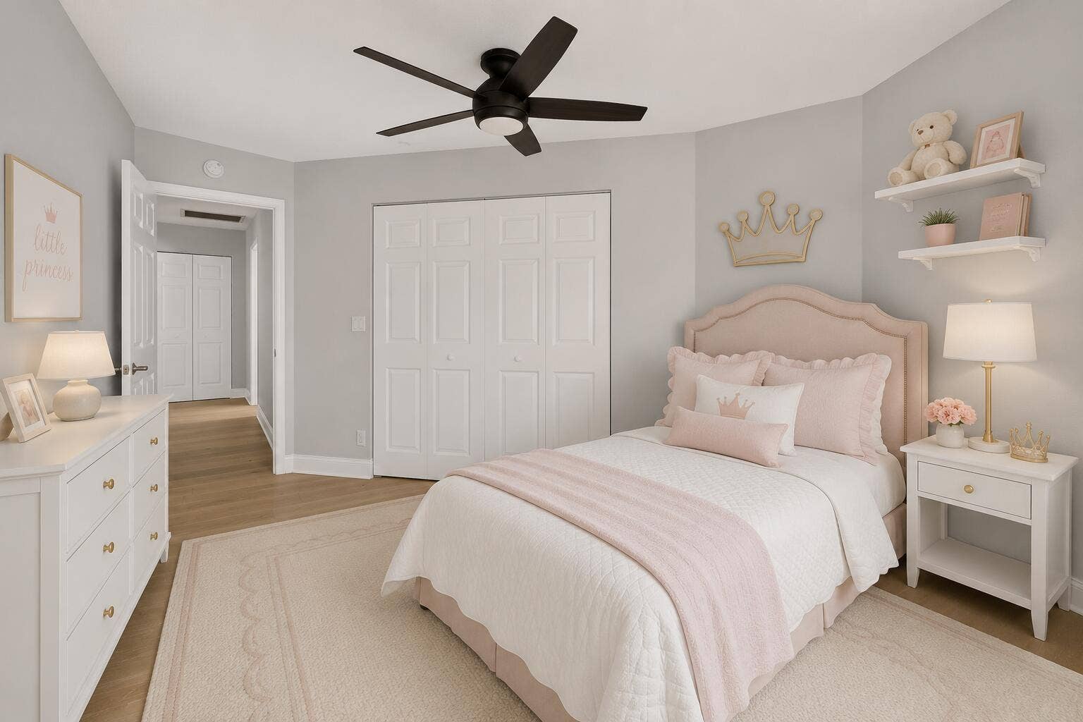 9444 NW 8th Circle, Plantation, FL 33324 Bedroom 2 of 4 - Ai generated photo - digitally staged. May not depict exact proportions.