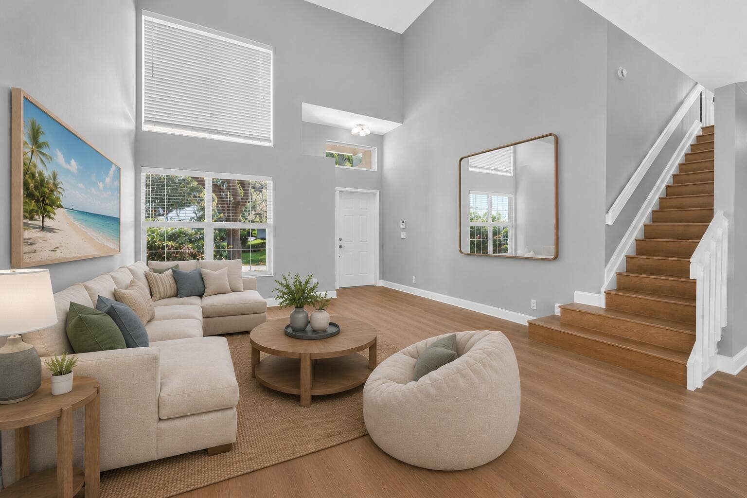 9444 NW 8th Circle, Plantation, FL 33324 Living Room - Ai generated photo - digitally staged. May not depict exact proportions.