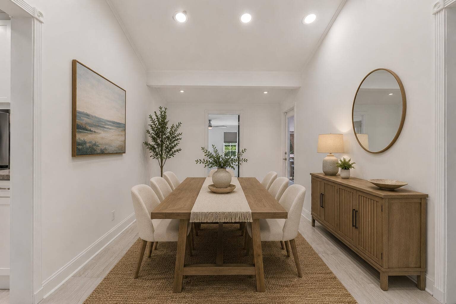 1432 NE 2ND Avenue, Fort Lauderdale, FL 33304 AI staged dining room