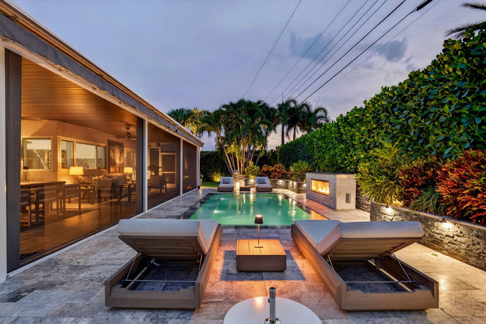 651 Juneberry Court, Boca Raton, FL 33486 POOL VIEW AT NIGHT