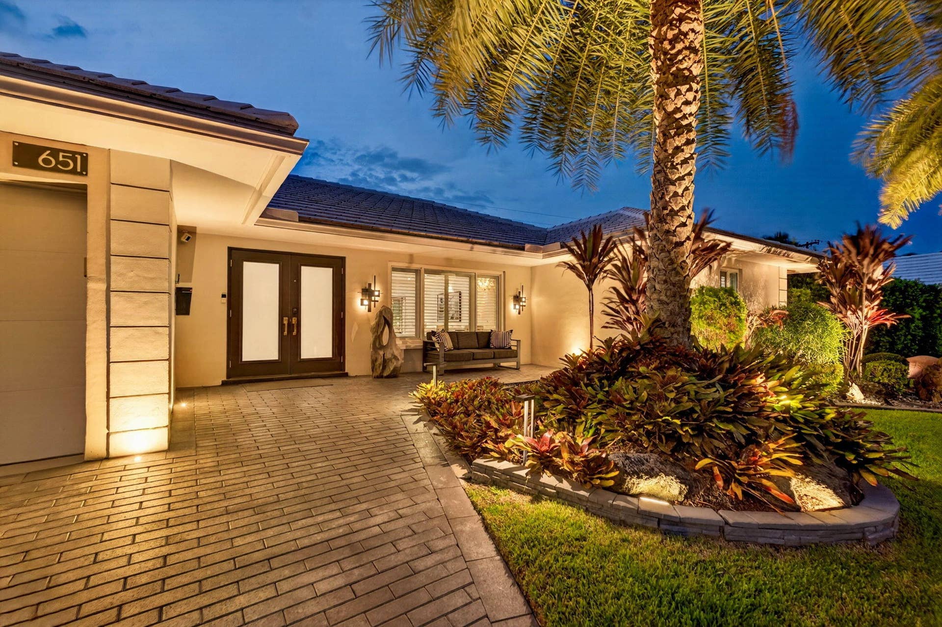 651 Juneberry Court, Boca Raton, FL 33486 FRONT VIEW NIGHT