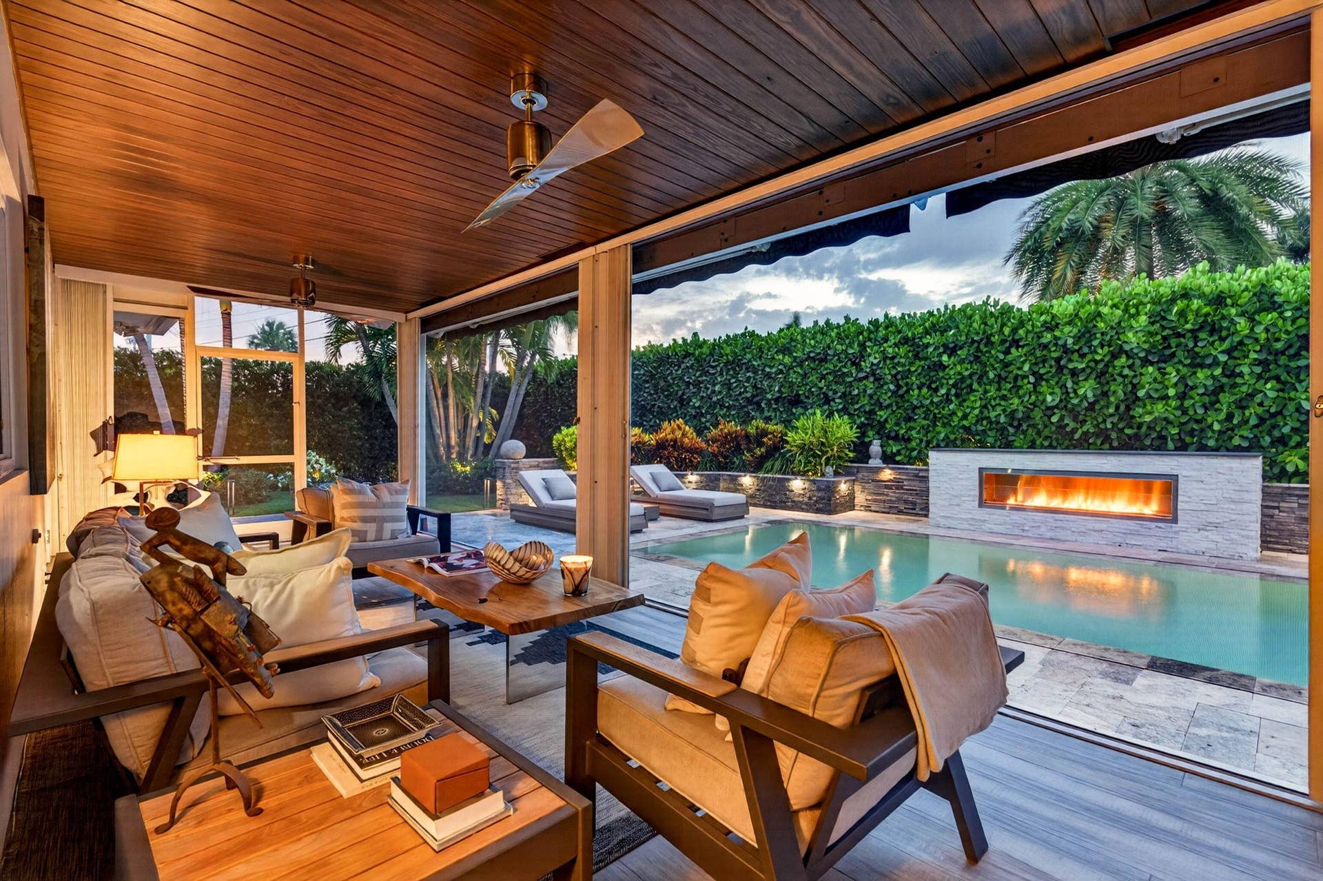 651 Juneberry Court, Boca Raton, FL 33486 LOGGIA VIEW AT NIGHT