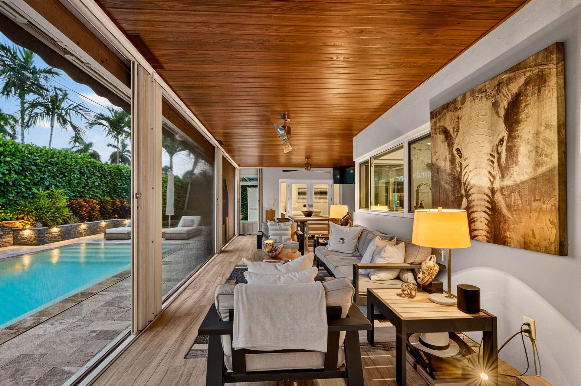 651 Juneberry Court, Boca Raton, FL 33486 LOGGIA VIEW AT NIGHT