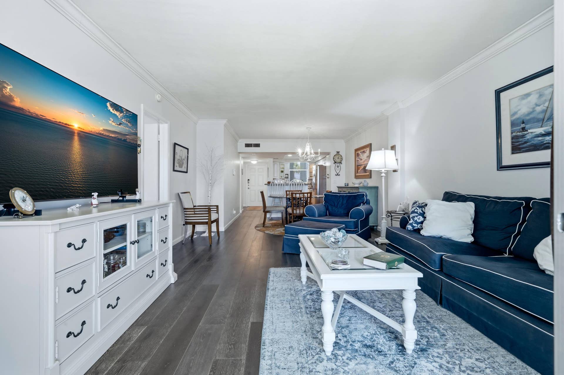 100 Paradise Harbour Boulevard, #203, North Palm Beach, FL 33408 Living looking back