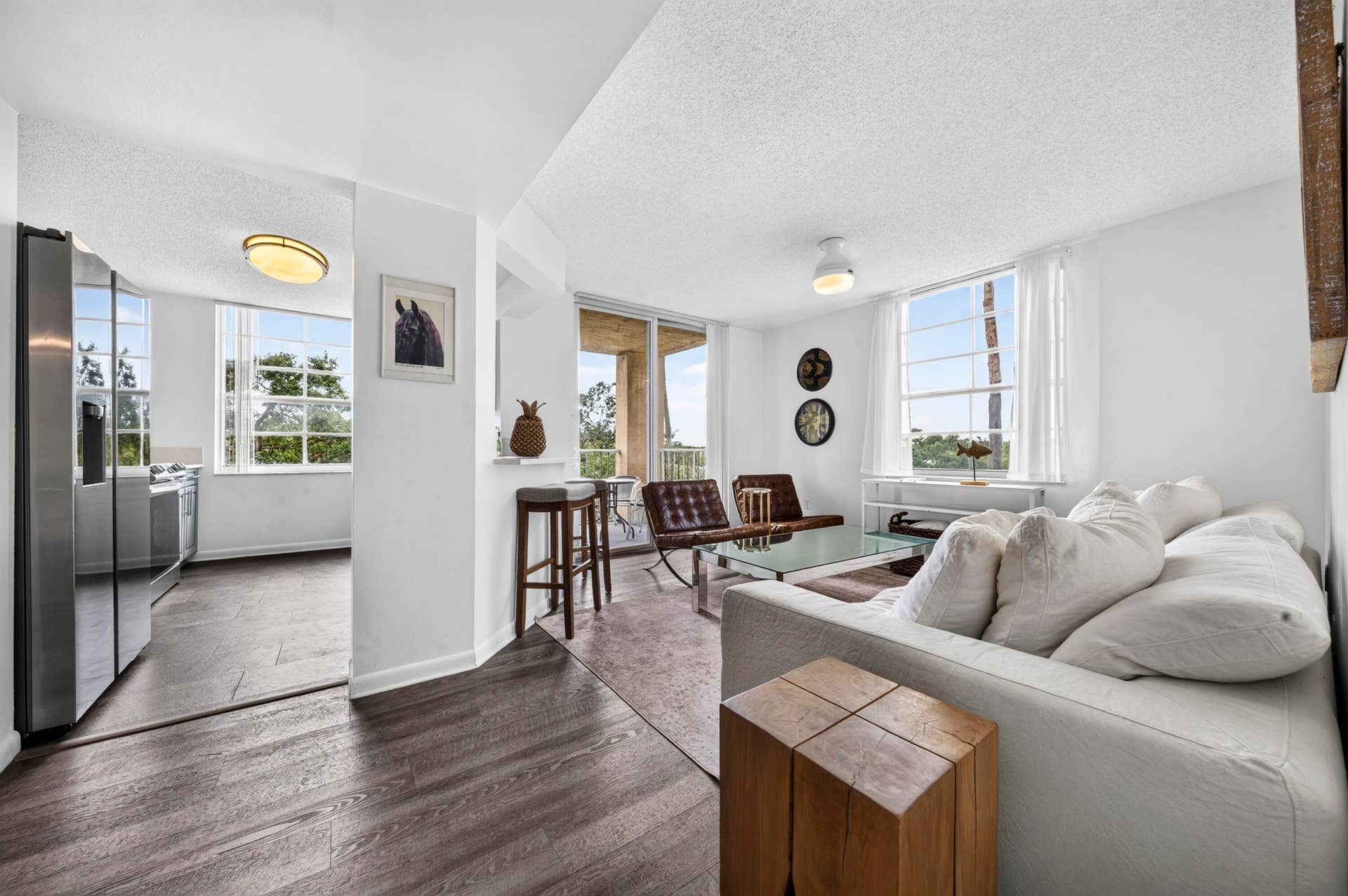 Designer furnishings create a sophisticated, magazine-worthy living space.