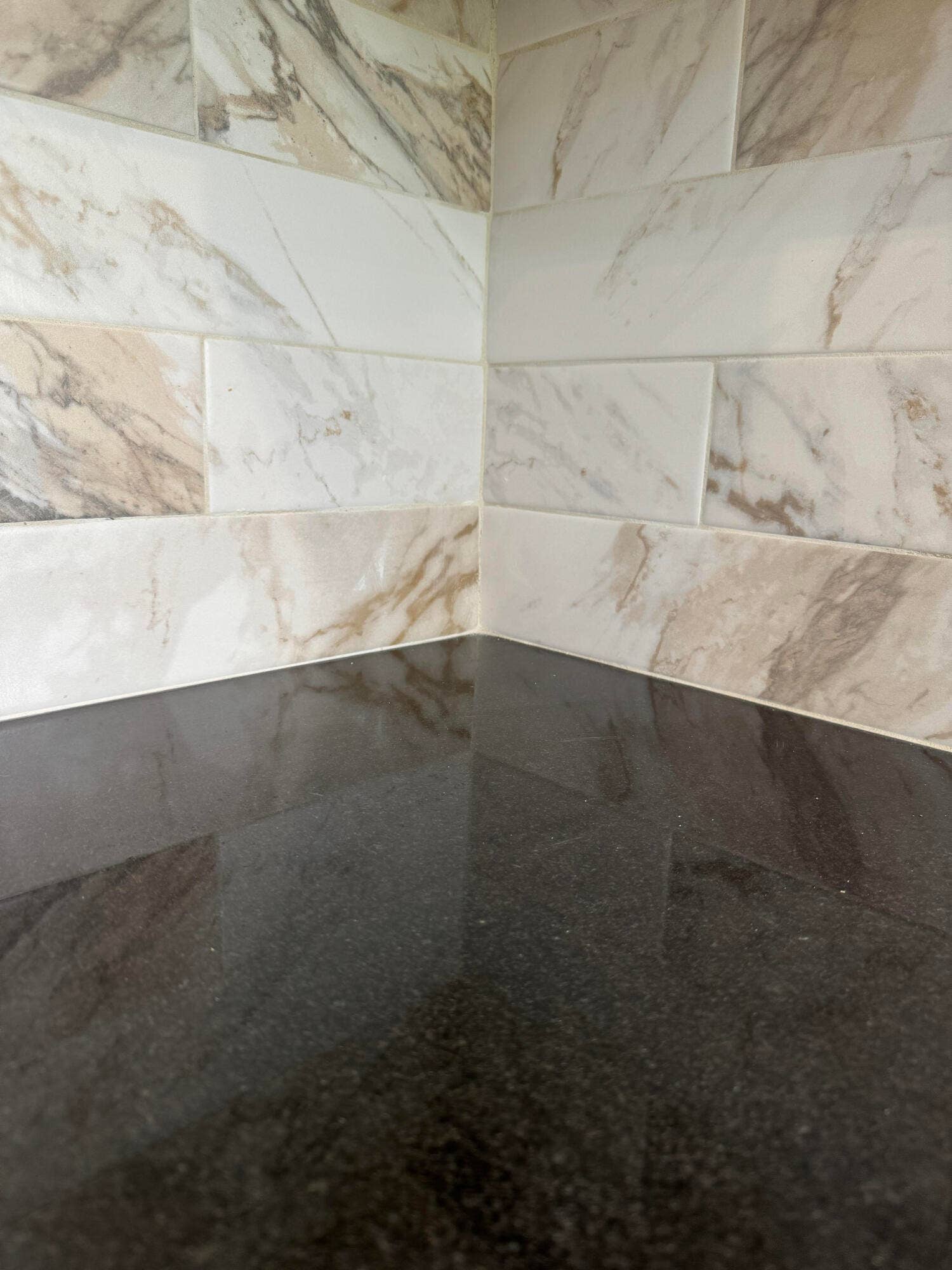 Beautiful granite and backsplash