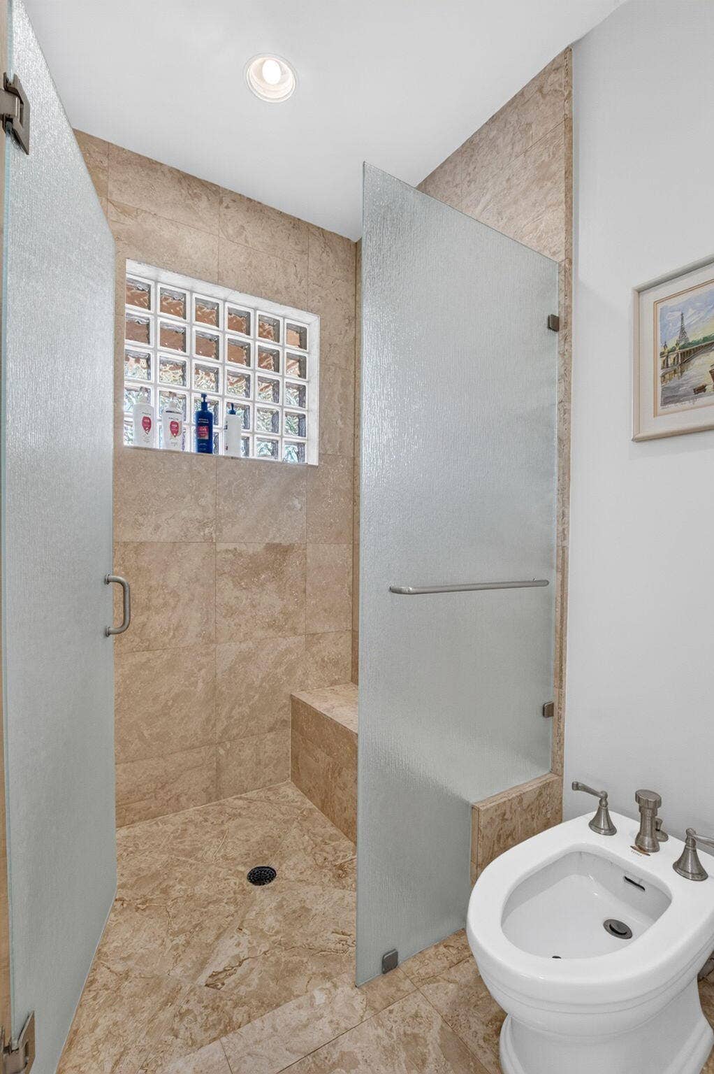separate shower & bidet