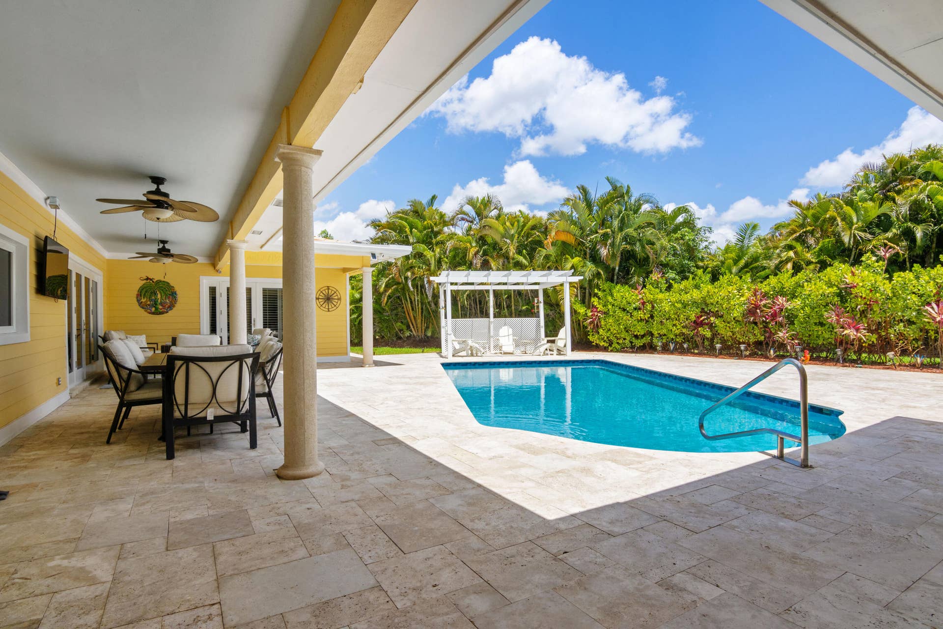 pool view from family room door