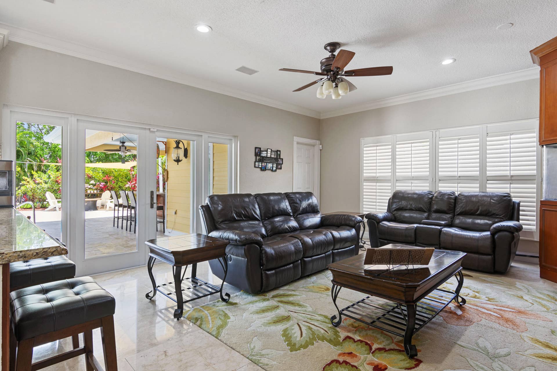 family room w outside view