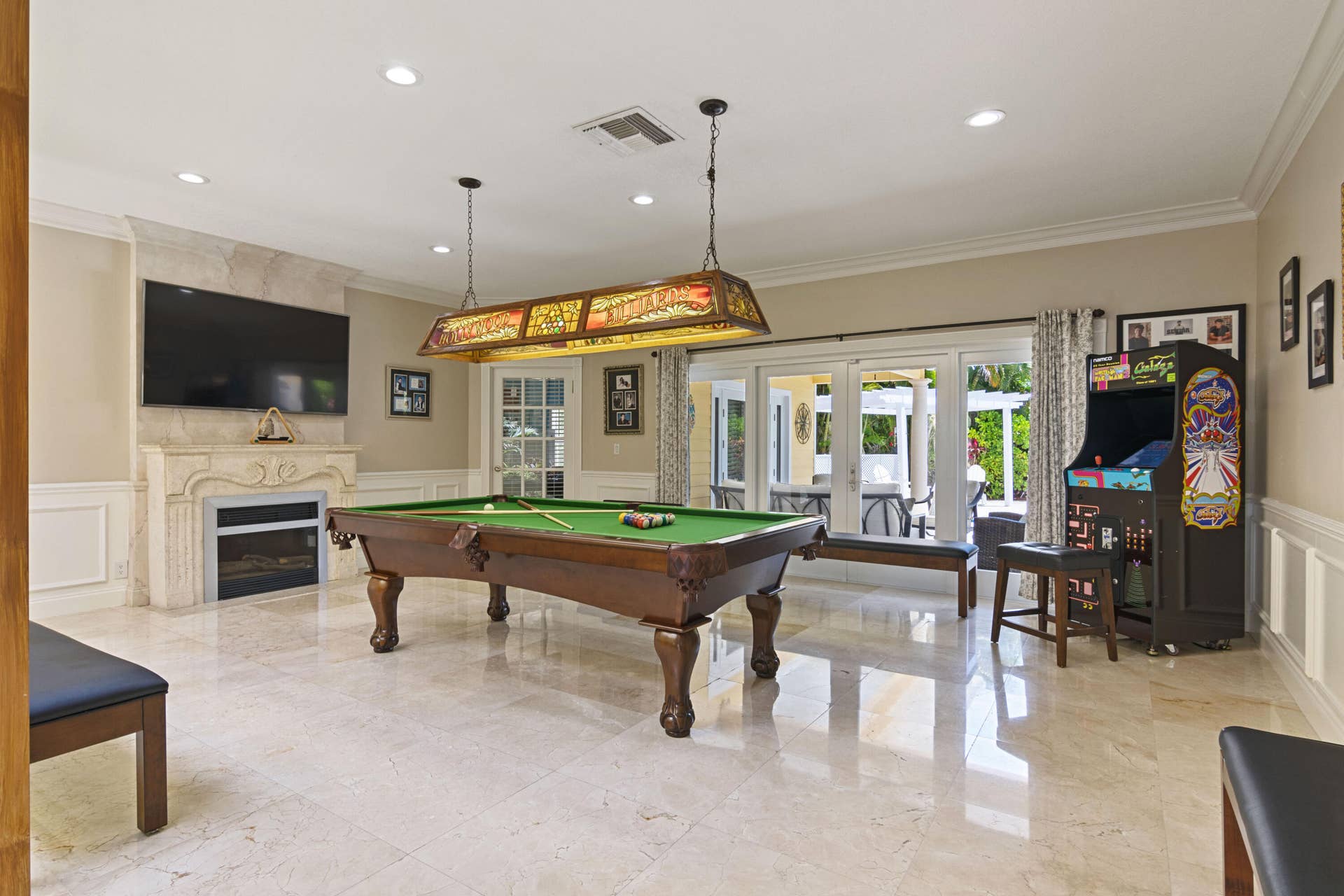 pool table view towards the back