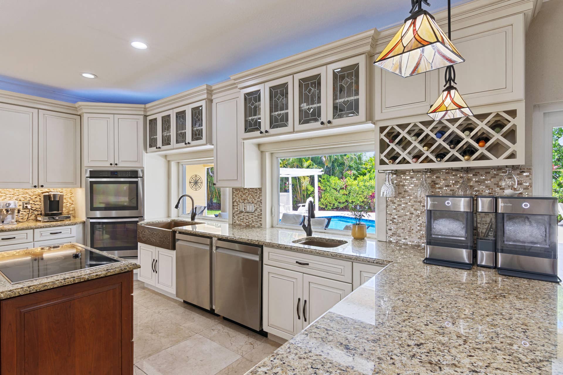 wine rack kitchen view