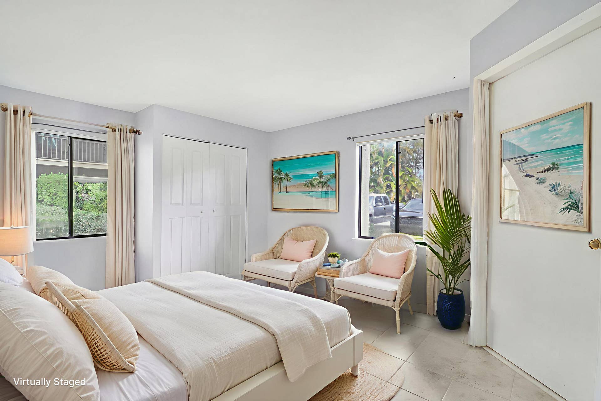 150 PINEVIEW Road, #C4, Jupiter, Jupiter, FL 33469 Primary Bedroom Staged
