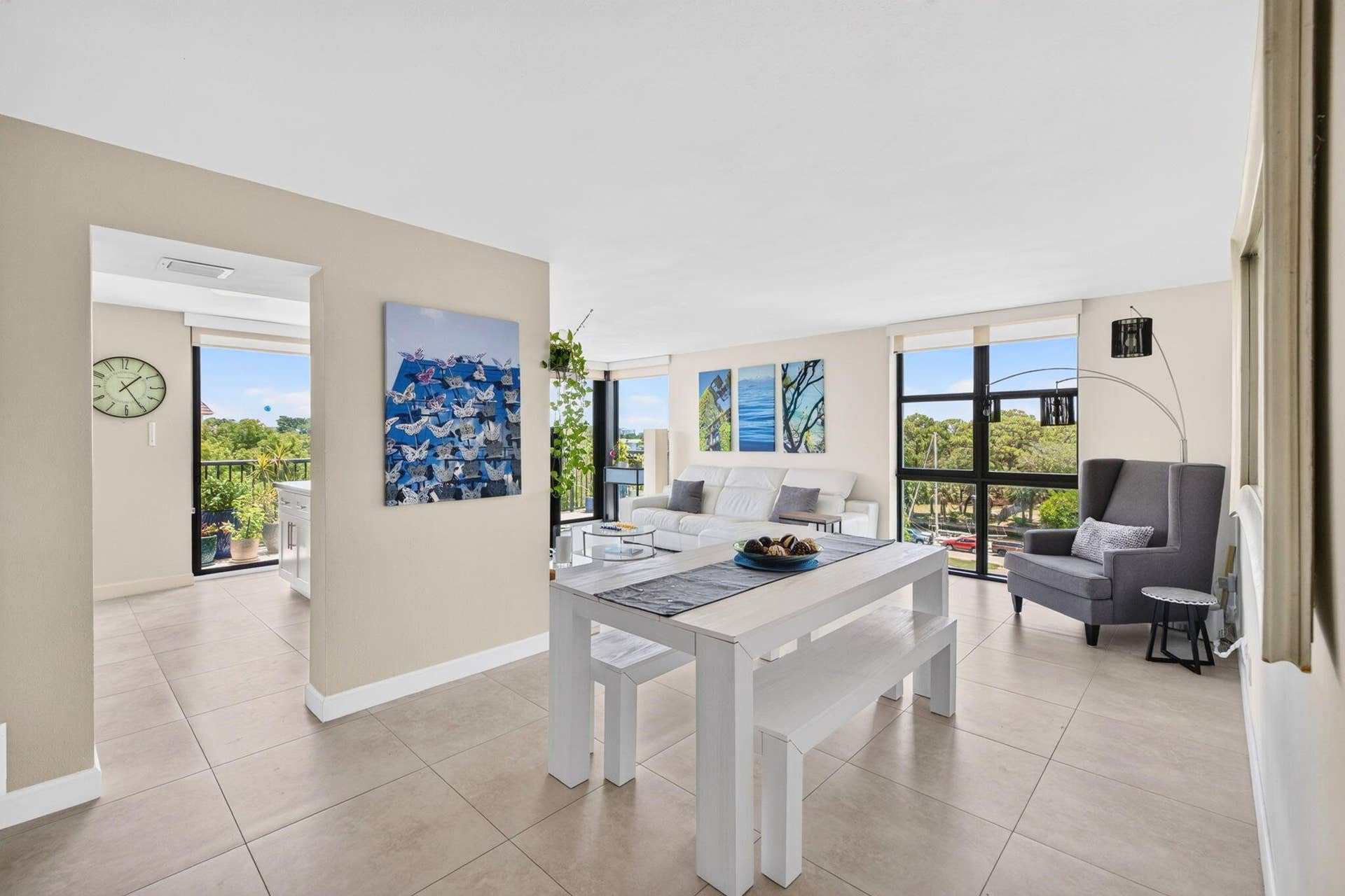 1301 River Reach Drive, #516, Fort Lauderdale, FL 33315 1301-516 Open Plan Living-Dining-Kitchen