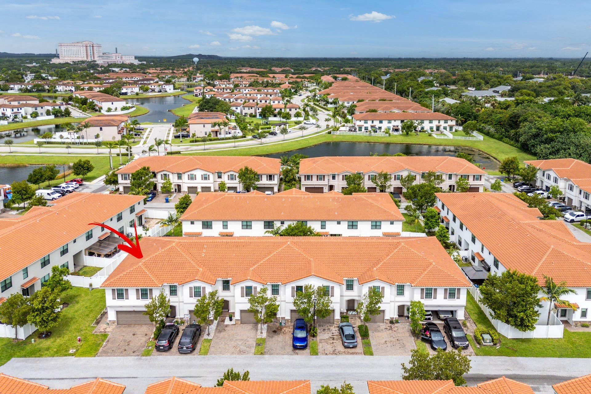 1011 WILLOW Place, Riviera Beach, FL 33410 End Unit Aerialwith huge side yard