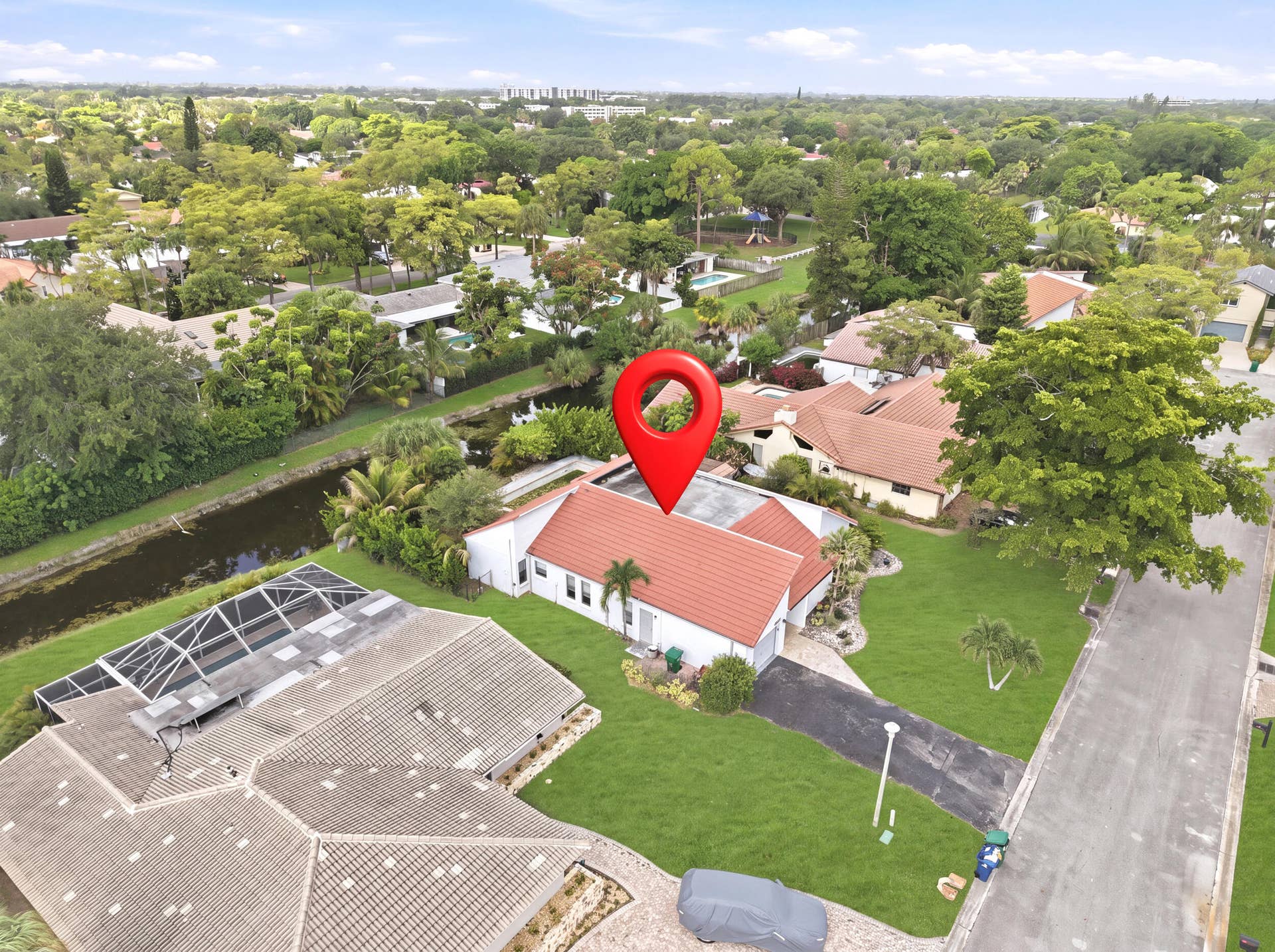 8302 NW 15TH Court, Coral Springs, FL 33071 Aerial View with Canal View