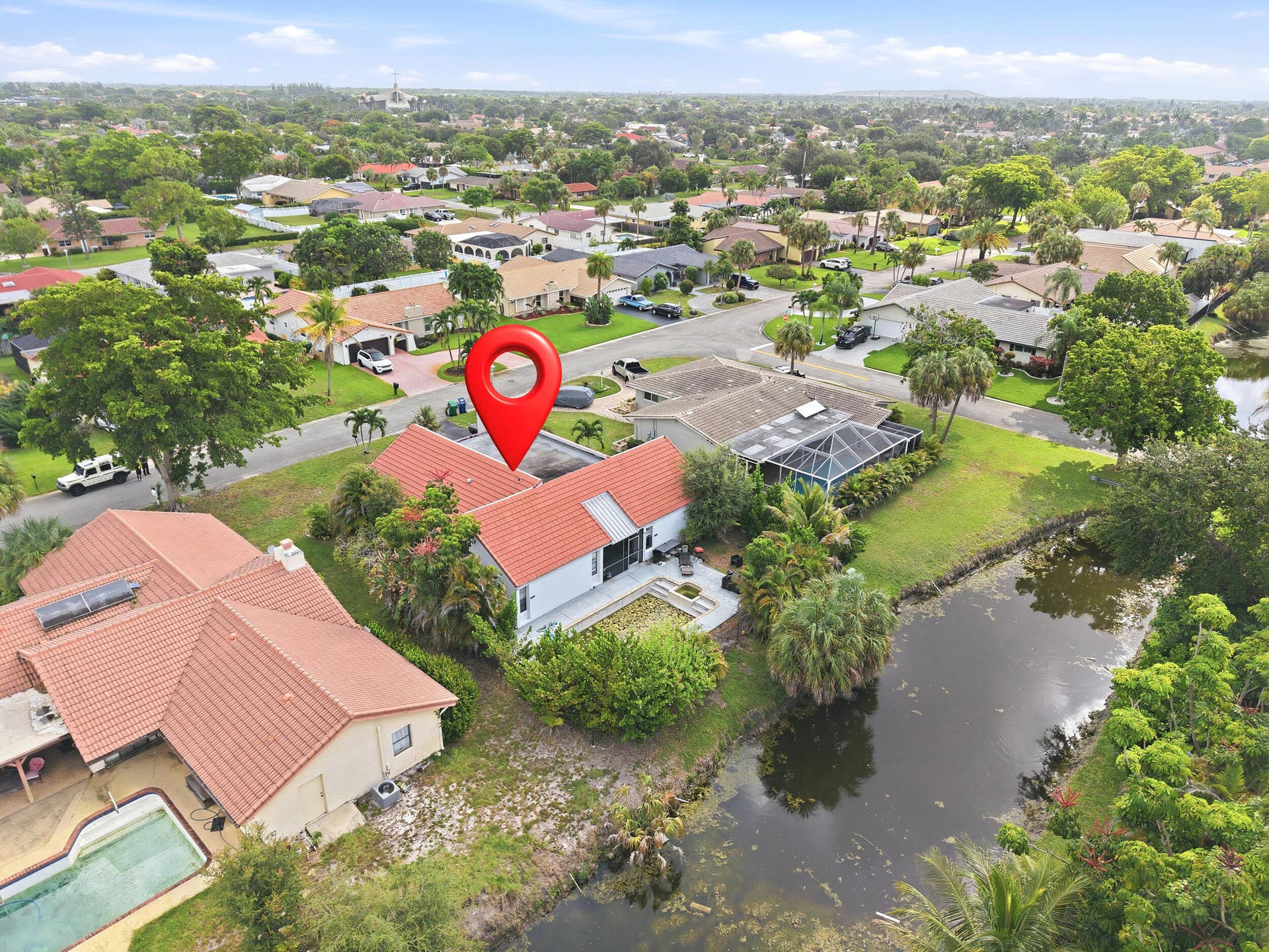 8302 NW 15TH Court, Coral Springs, FL 33071 Aerial View with Canal View