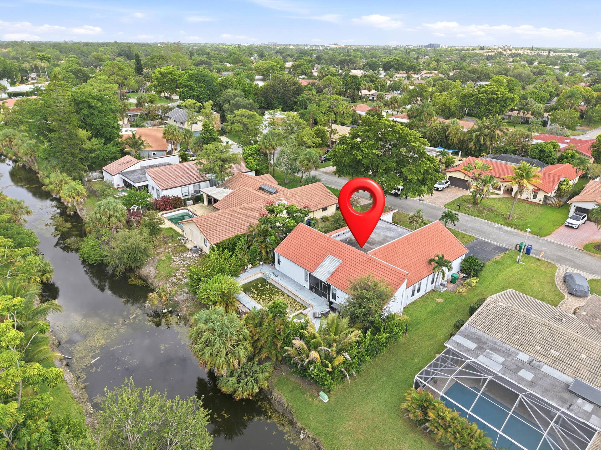8302 NW 15TH Court, Coral Springs, FL 33071 Aerial View with Canal View