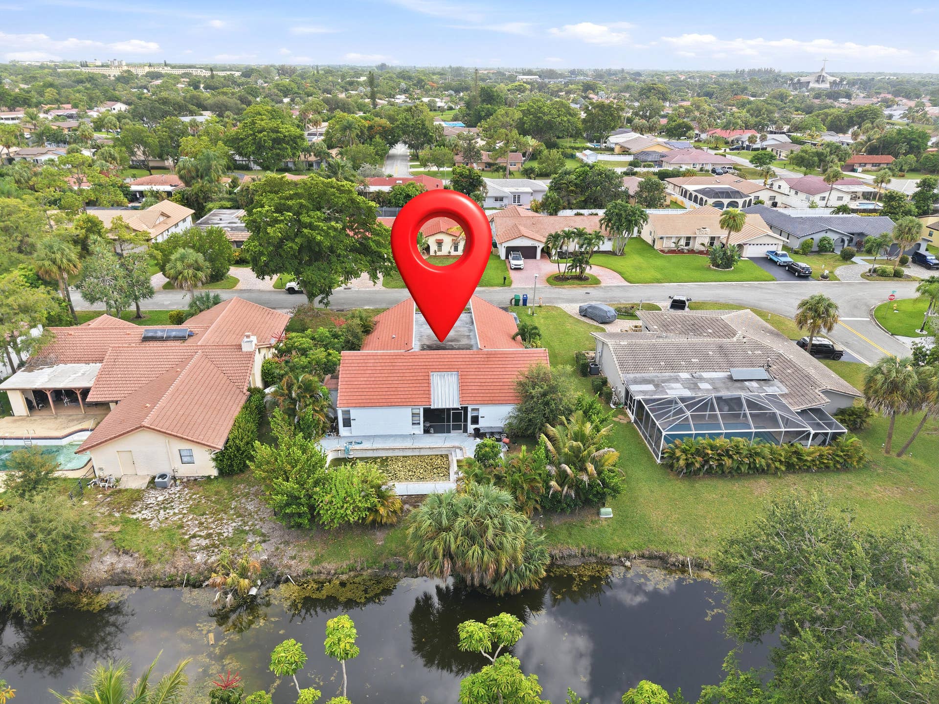 8302 NW 15TH Court, Coral Springs, FL 33071 Aerial View with Canal View